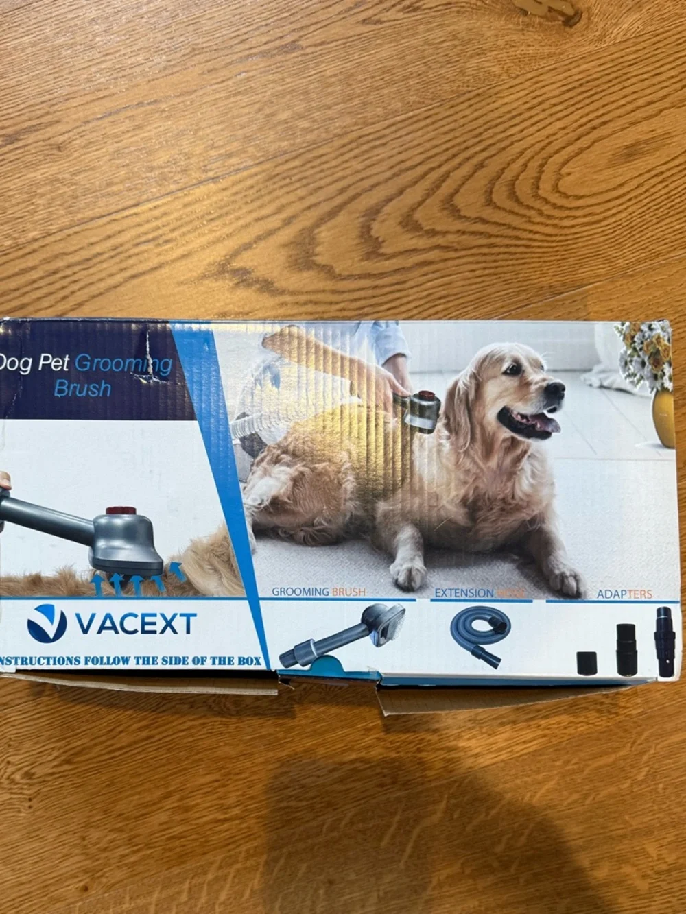Vacuum Grooming Hose Attachment for Dogs - Gray